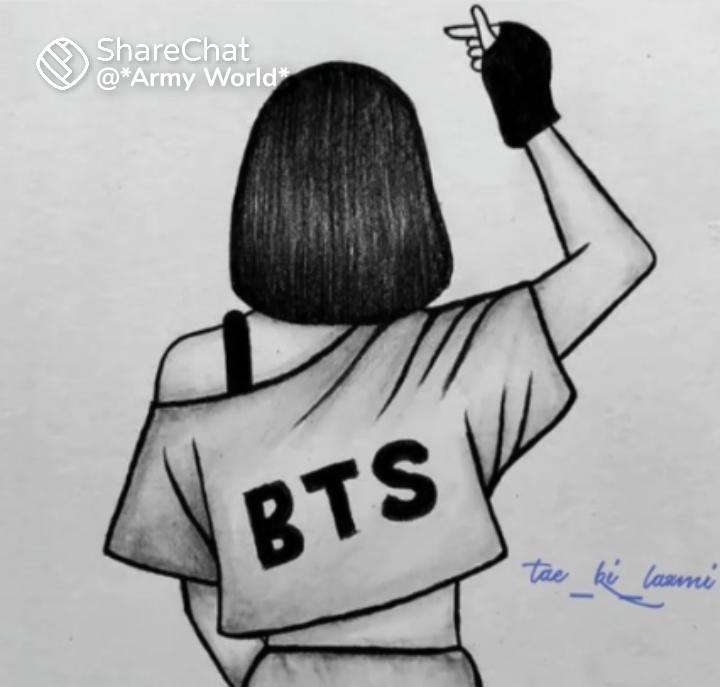 BTS Army drawing lover. Images • 🍫🍫CADBURY🍫🍫 (@545236388l) on ShareChat-saigonsouth.com.vn